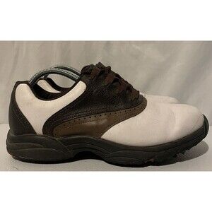 FootJoy GreenJoys 8.5 W Brown White Oxfords 45402 Golf Golfing Lace Up Cleats